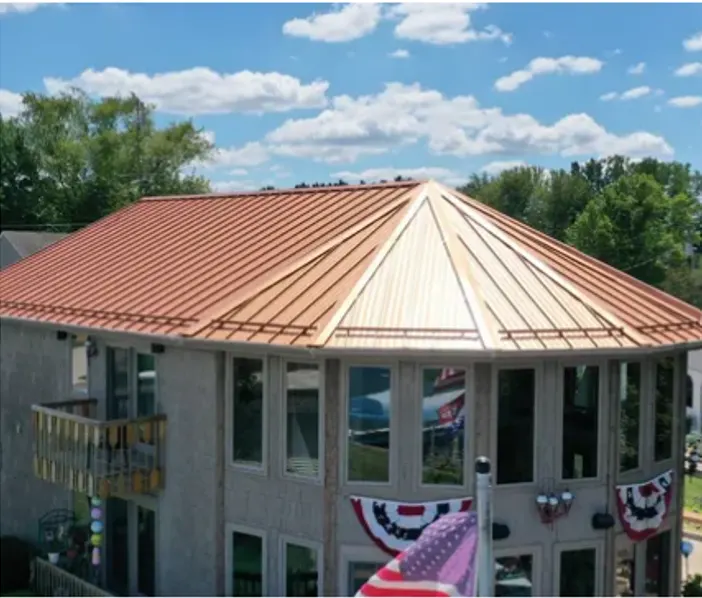 Storm damage documentation on a Sagamore commercial building